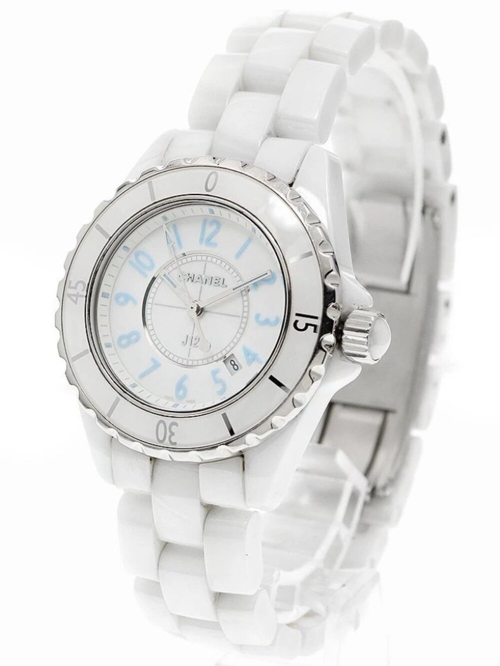 CHANEL J12 H3826 Blue light limited 2000 white Dial Quartz Ladies Watch_957573 - Picture 2 of 6
